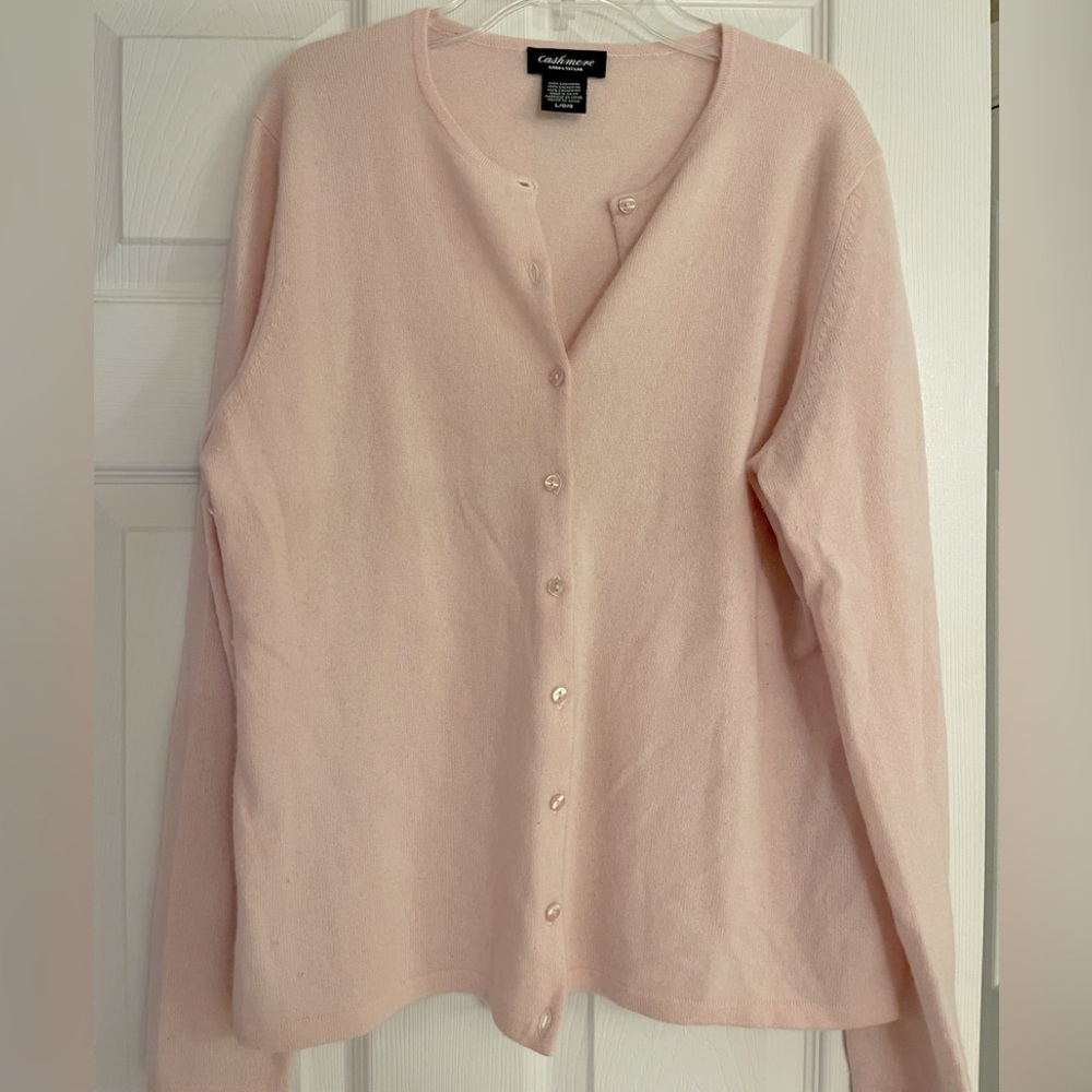 Light pink cashmere cardigan